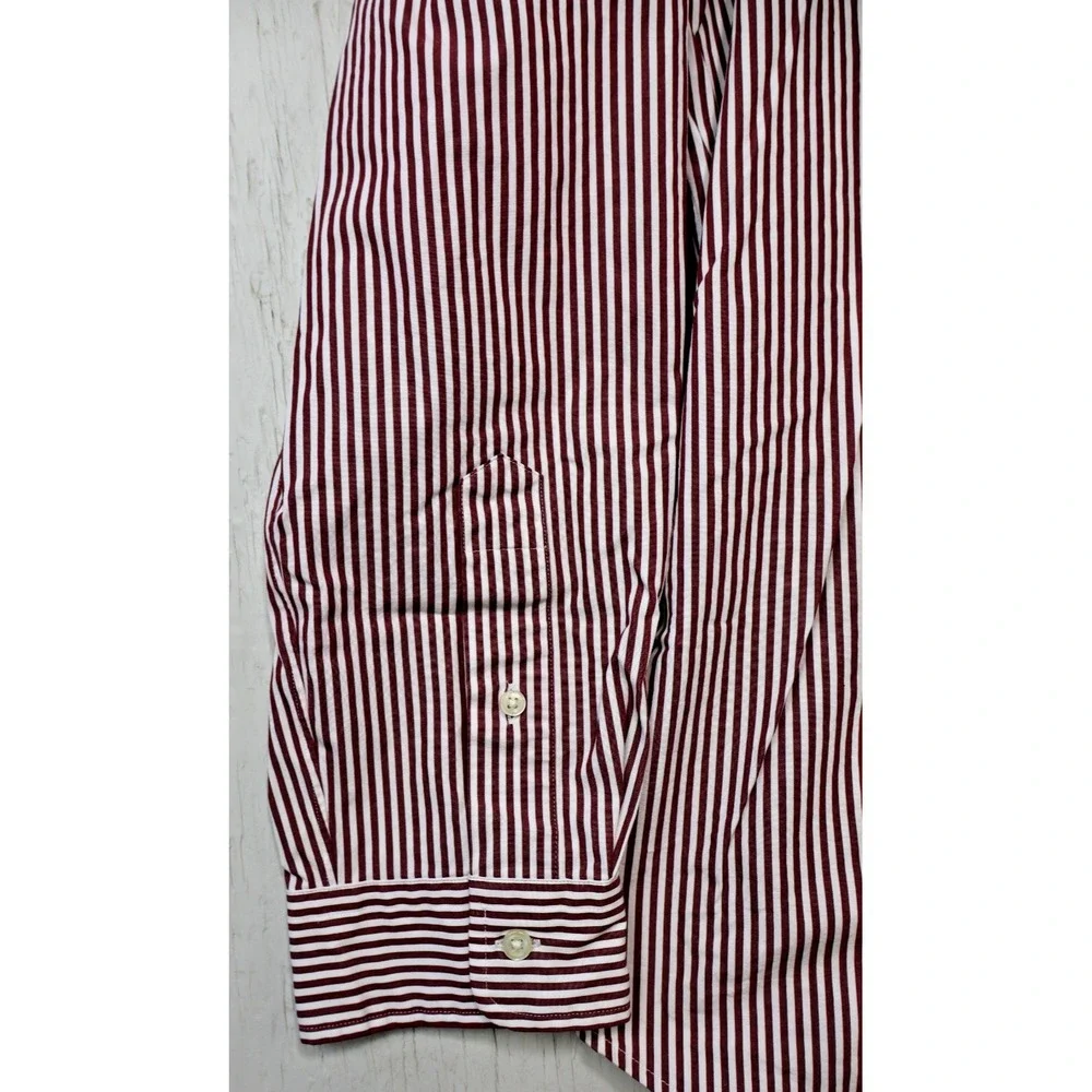 Polo Ralph Lauren Button Front Shirt Mens Size XL Red White Striped Classic OCBD
